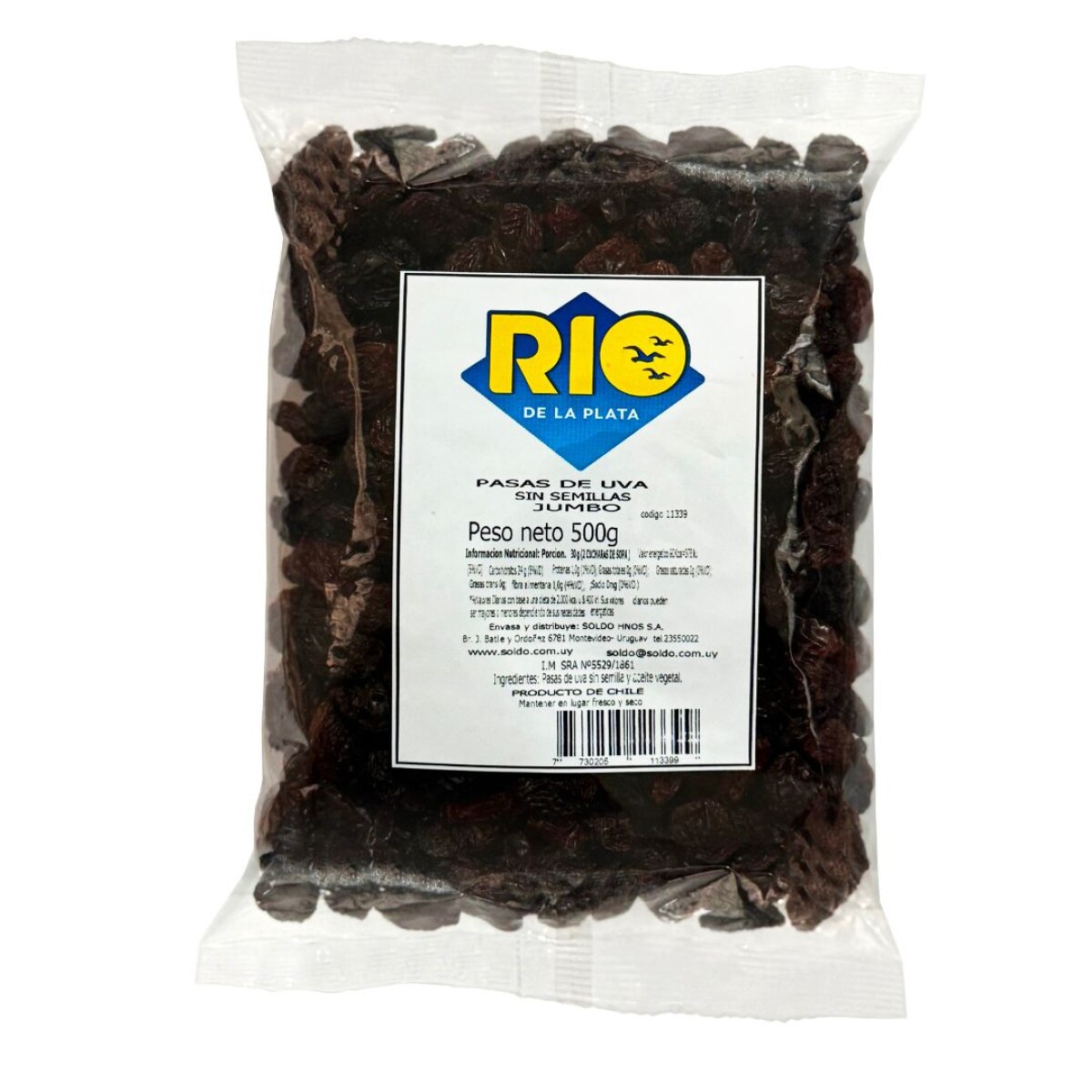 PASAS DE UVA JUMBO RIO DE LA PLATA 500 GR 