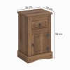 Mesa de luz 1 Puerta 1 Cajón - Linea Mexicana Nogal Mesa de luz 1 Puerta 1 Cajón - Linea Mexicana Nogal