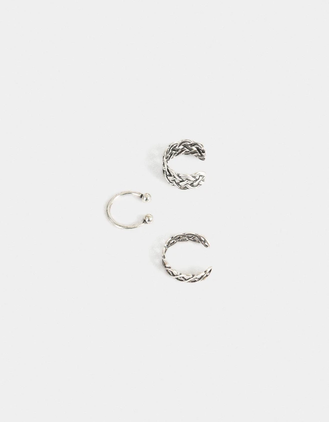 Bijou Cuff Set De Earcuffs Antique - Plateado Antique Silver