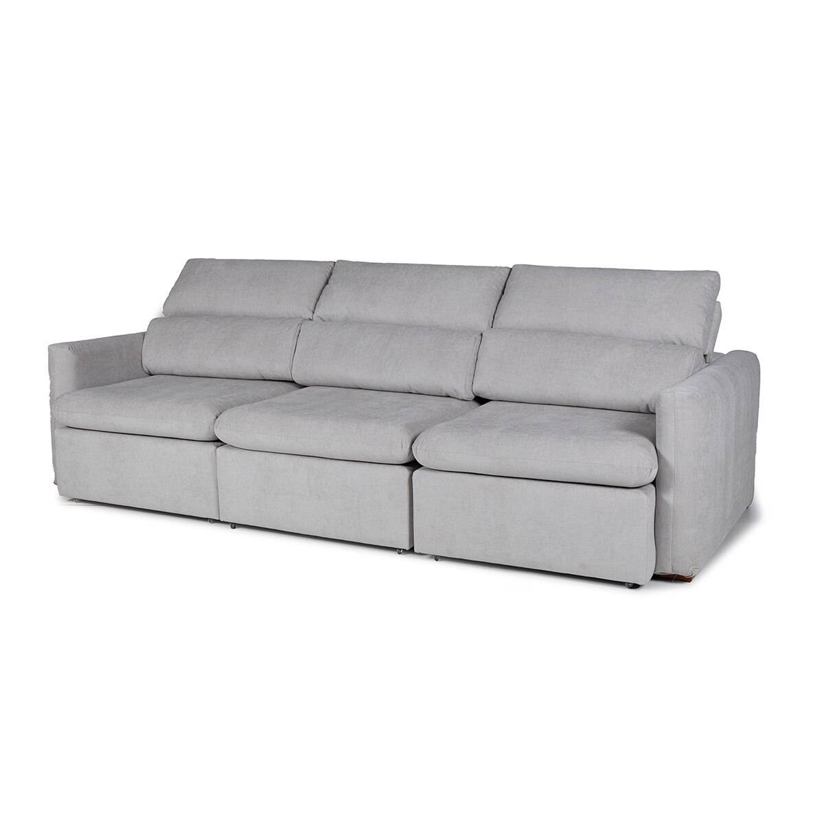 Sofá Dublin (Rebatible) - Microfibra - 3 cuerpos - TC1009 (Plata) 