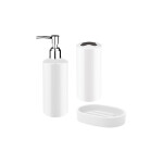 SET 3PCS BAÑO PP BLANCO LISO SET 3PCS BAÑO PP BLANCO LISO