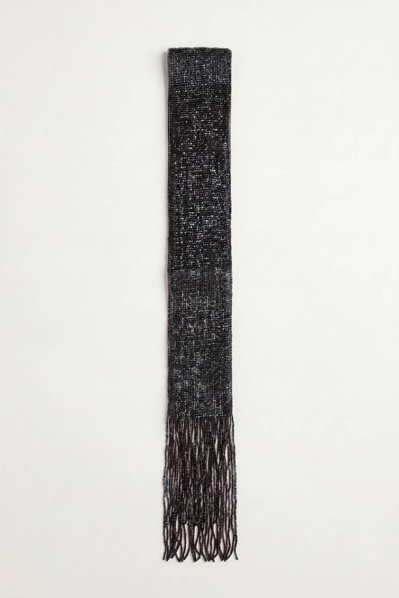 Pañuelo corbatín lurex negro