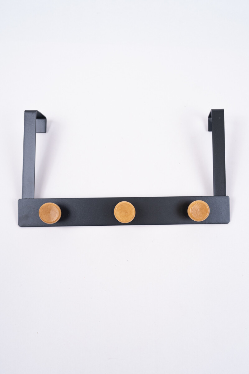Perchero Ini. 3 Ganchos - Negro 