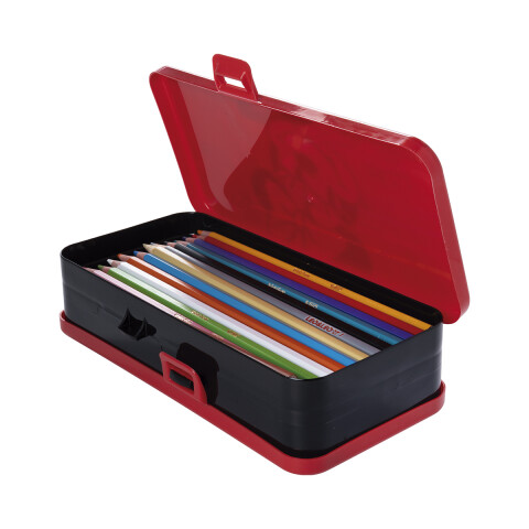 Cartuchera Plástica Mickey con 2 Compartimientos ROJO