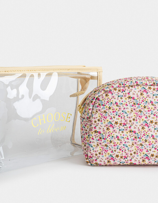 Porta Cosméticos Set De Portacosméticos - Estampado Flores