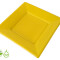 Plato Cuadrado Biodegradable x10 Und Amarillo