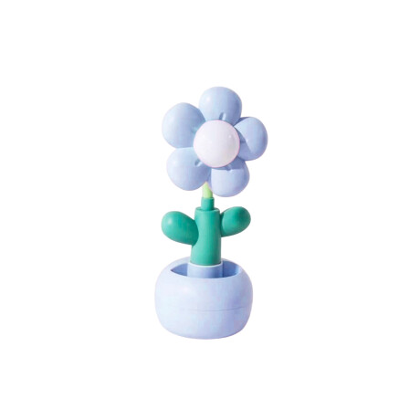Lámpara de escritorio flor base redonda – diseño infantil Celeste
