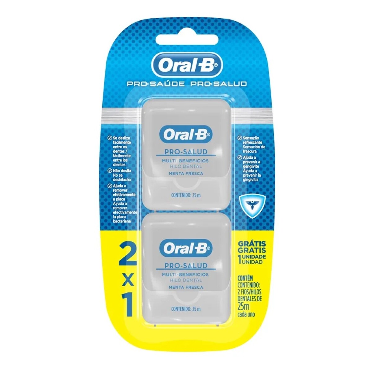 Hilos Dentales Pro-Salud Multi Beneficios 50 M 2 Un Oral-B 