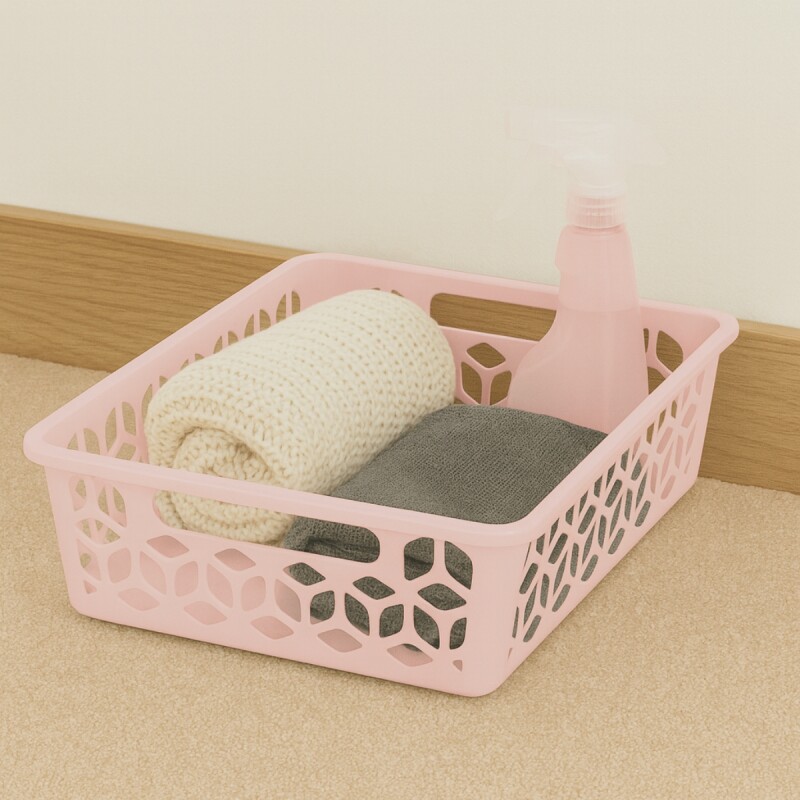 Cesto organizador bajo 9L ROSA