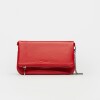 Bandolera Honey En Cuero Graneado Rojo