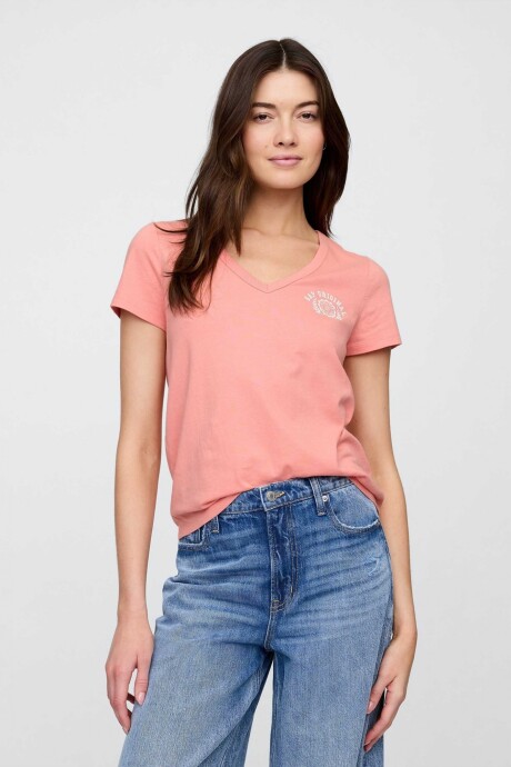 Remera Gráfico Manga Corta Mujer Tea Rose