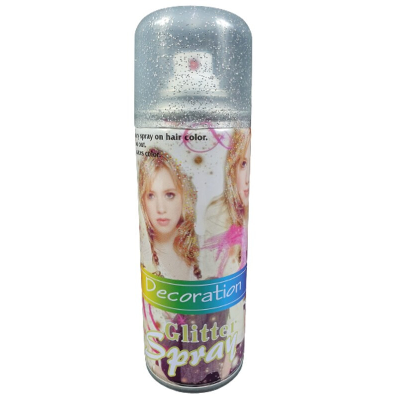 Spray Con Glitter Plateado