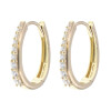 Aros Almond de oro amarillo 18k con circonias Aros Almond de oro amarillo 18k con circonias