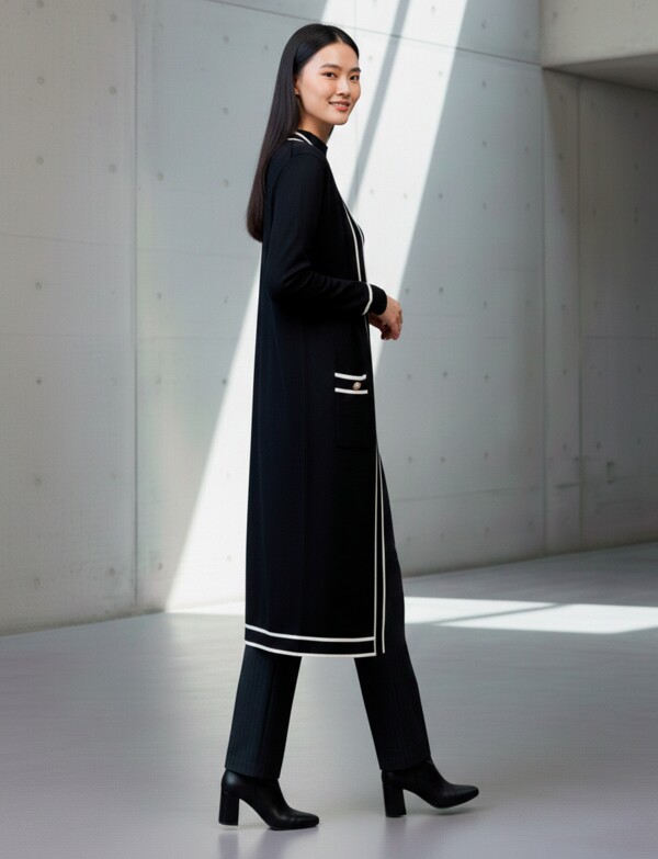 Cardigan Largo NEGRO