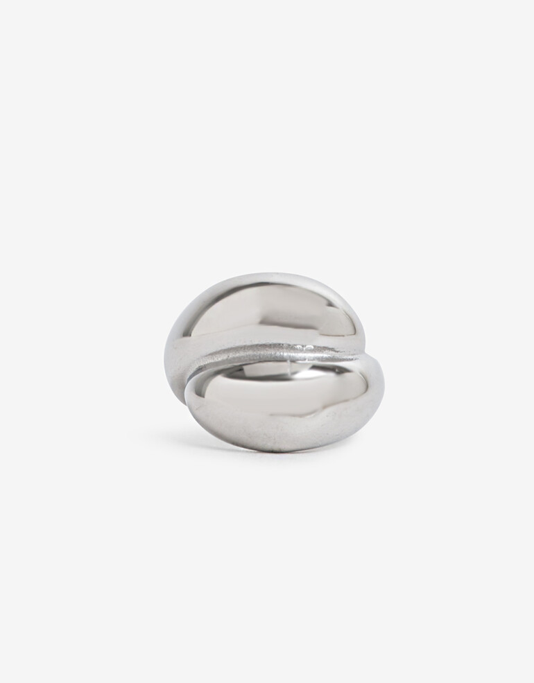 Anillos Medianos y Grandes Metal Anillo De Acero - Plateado