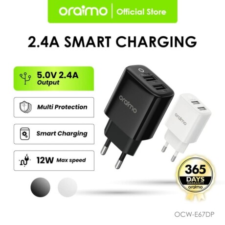 Cargador Oraimo Tipo A x2 OCW-E67DP V01
