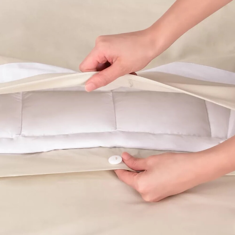 Duvet Cover Beige Con Blanco 180 x 240 cm
