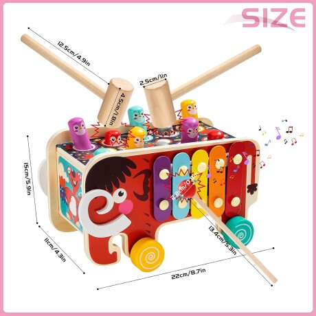 Xilofón Montessori 250202 Mamut De Madera Martillar Ub 001