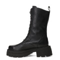 Botas de Mujer Miss Carol YUN acordonada de cuero Negro