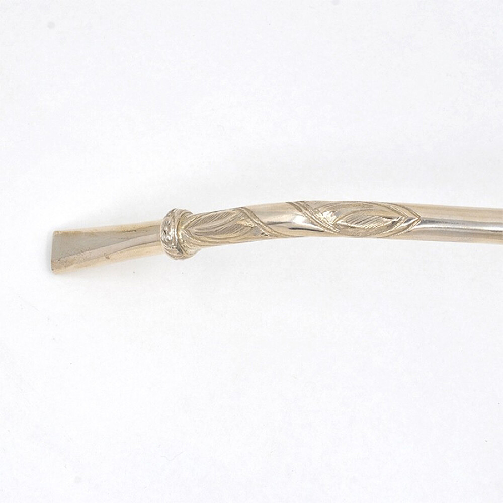 Bombilla plata gruesa cincelada Bombilla plata gruesa cincelada