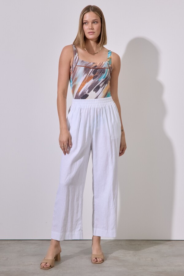 Pantalon Lino BLANCO