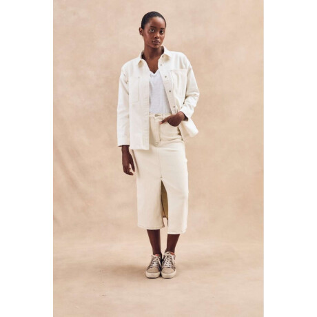 Falda Midi Off White Crudo