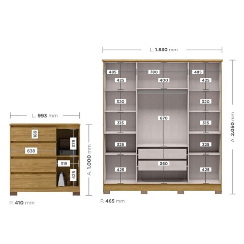 Juego Dormitorio Monaco Ropero 6 Puertas Comoda 4 Cajones 1 Puerta Respaldo Mesas De Luz - Marrocos Off White Juego Dormitorio Monaco Ropero 6 Puertas Comoda 4 Cajones 1 Puerta Respaldo Mesas De Luz - Marrocos Off White