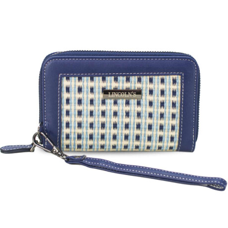 Billetera Lorenza Telar Rayado Cielo C/Azul