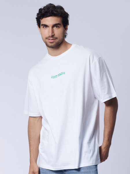 Remera oversize Good Things Blanca