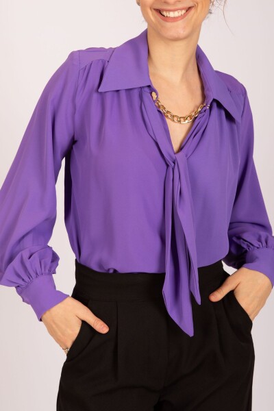 Blusa Con lazo Violeta