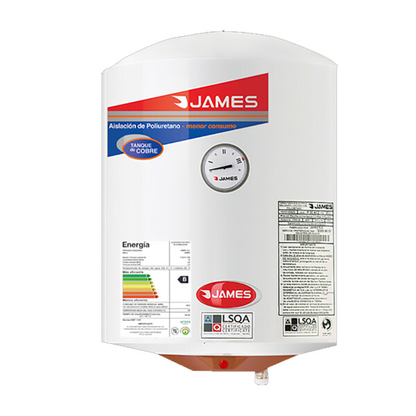 TERMOTANQUE 40LTS CILINDRICA COBRE JAMES CATEG. B TERMOTANQUE 40LTS CILINDRICA COBRE JAMES CATEG. B