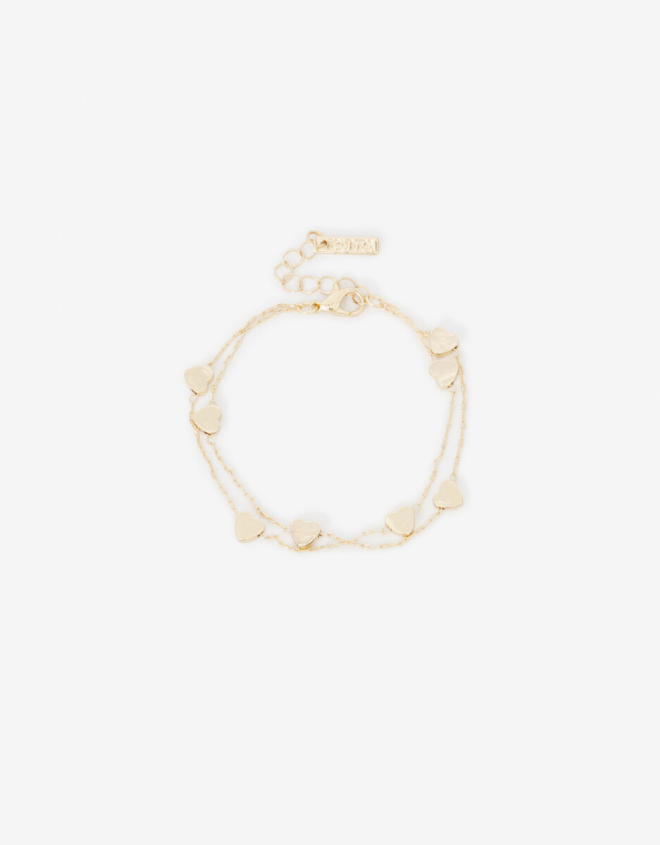 Pulsera Con Corazones 