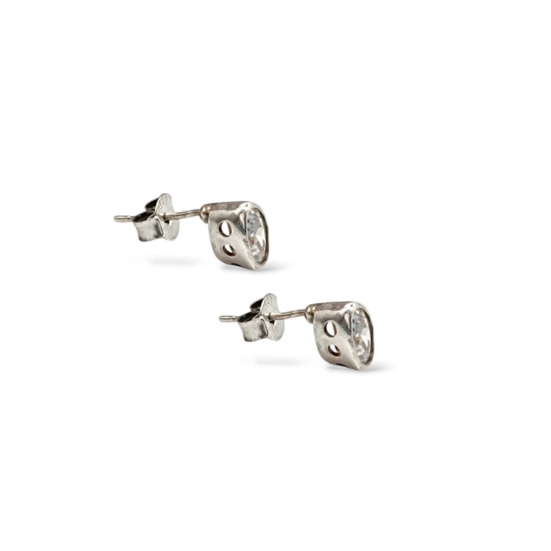 Caravanas Oval-Plata 925-Piedra zirconia-CA3073 conpiedra