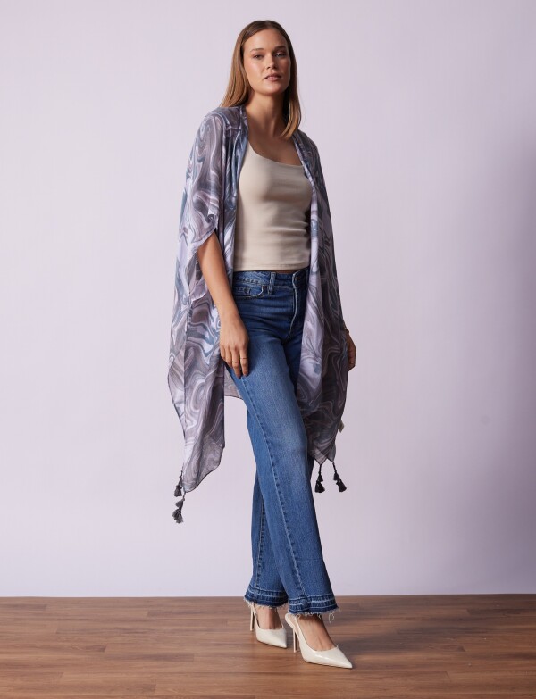 Kimono Printed MULTI/GRIS