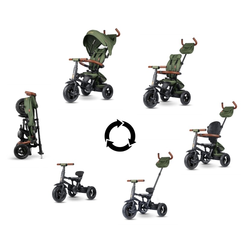 Triciclo Plegable RITO DELUXE Qplay Verde Triciclo Plegable RITO DELUXE Qplay Verde