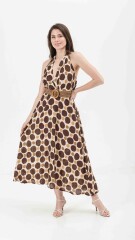 VESTIDO FLOR MARRÓN