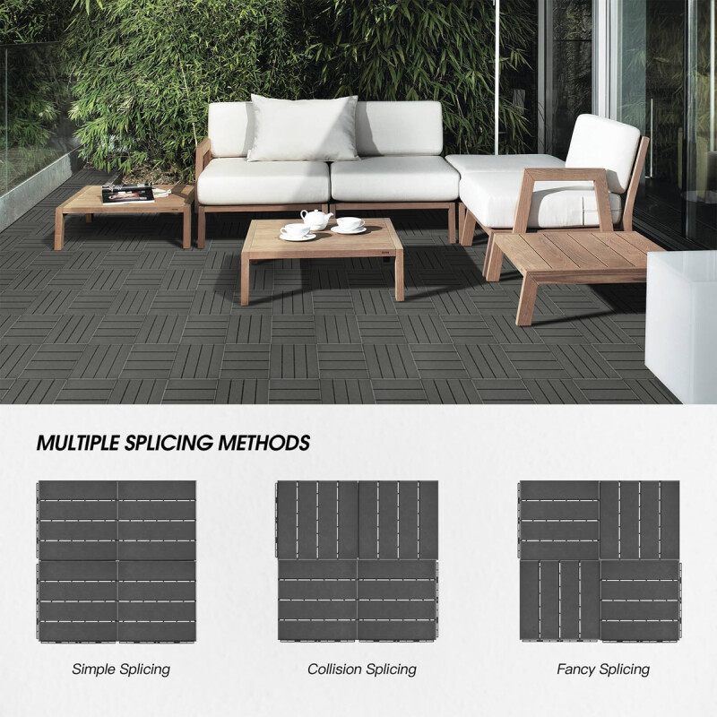 Piso deck encastrable 9 Unidades MARRON CLARO