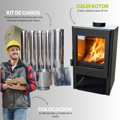 Calefactor Zeta 7.5 kw con Kit de techo e Instalación Magna Calefactor Zeta 7.5 kw con Kit de techo e Instalación Magna