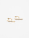 Aros Colgantes Cortos Strass Aros Colgantes Con Cubic Zirconia - Dorado