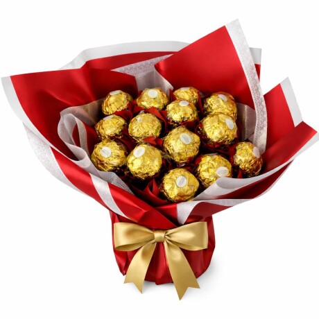 Bouquet de Ferrero Rocher Rojo 15 bombones