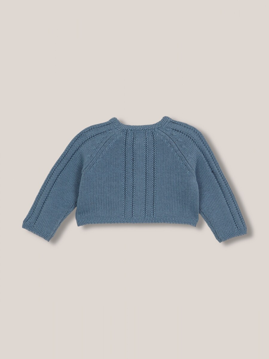 Chaqueta De Punto Azul Claro