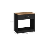 COMBO DORMITORIO - RESPALDO + 2 MESAS DE LUZ NEGRO