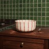 Bowl de cerámica rayas finas Capri Rojo