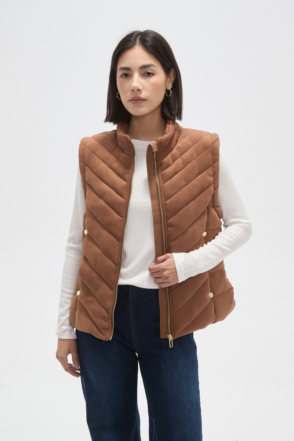 Chaleco Nibia Tostado