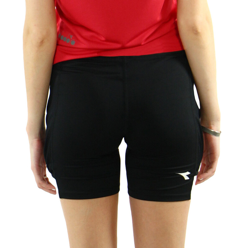Diadora T2 Calza Corta L. Short Tights Pocket Negro-rosado