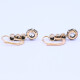 Caravanas antiguas 18k 2 tonos con brillantes. Caravanas antiguas 18k 2 tonos con brillantes.