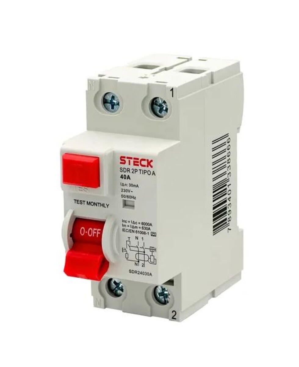 INTERRUPTOR DIFERENCIAL 2P 40A 30MA STECK 