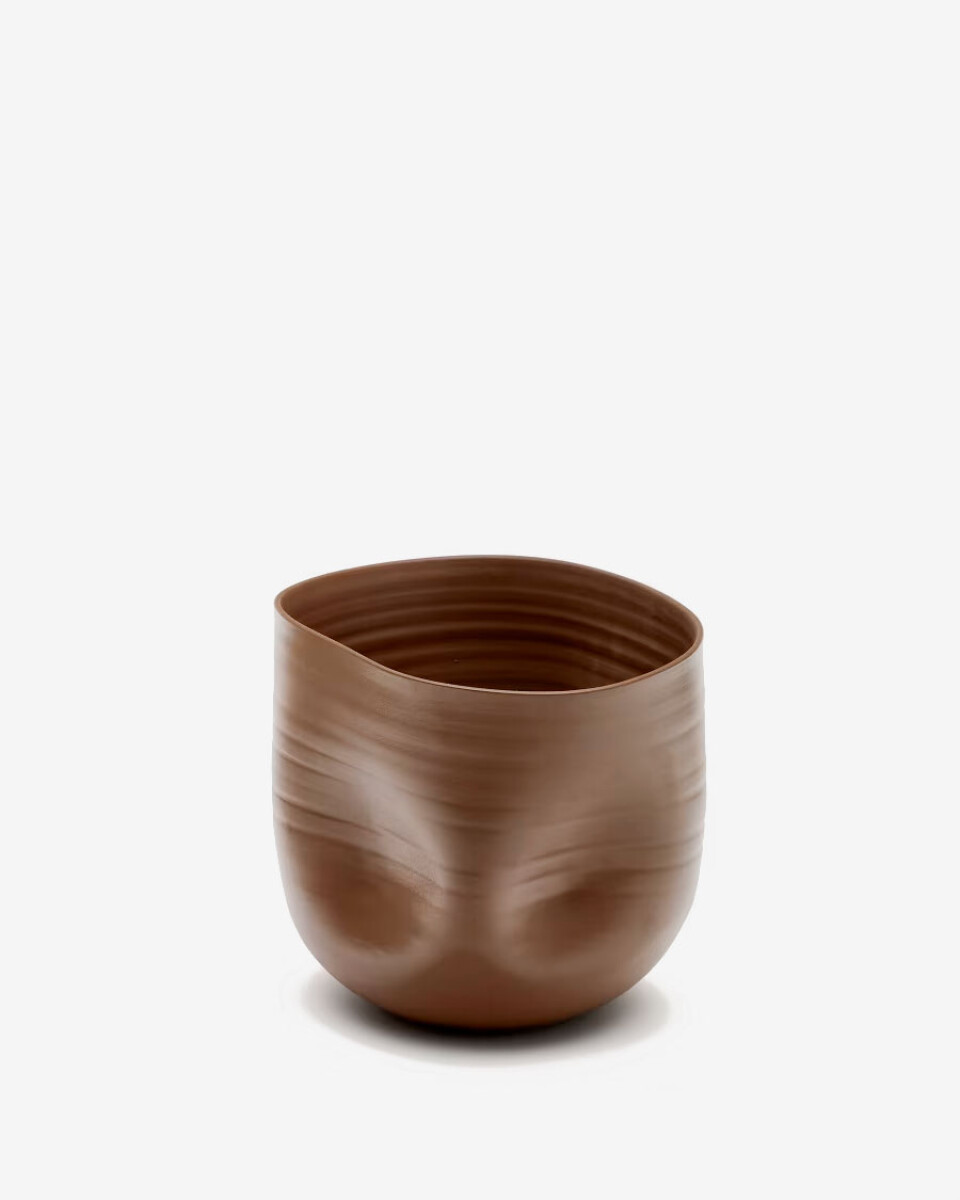 Jarrón Macarelleta de cerámica marrón oscuro Ø 21 cm - Ø 21 cm 