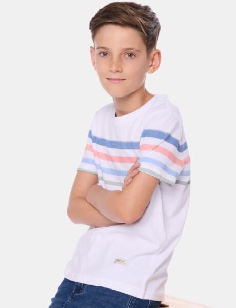 REMERA RAYADA Blanco