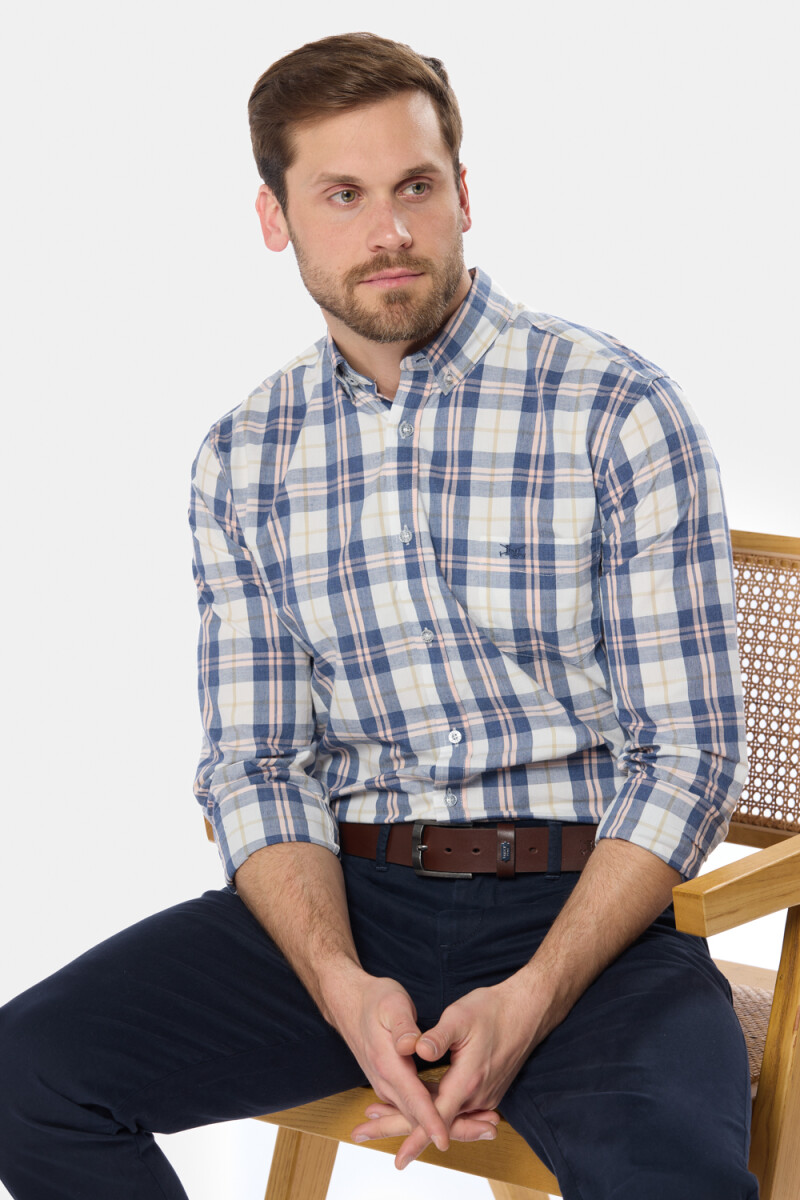 CAMISA A CUADROS - Rosado 